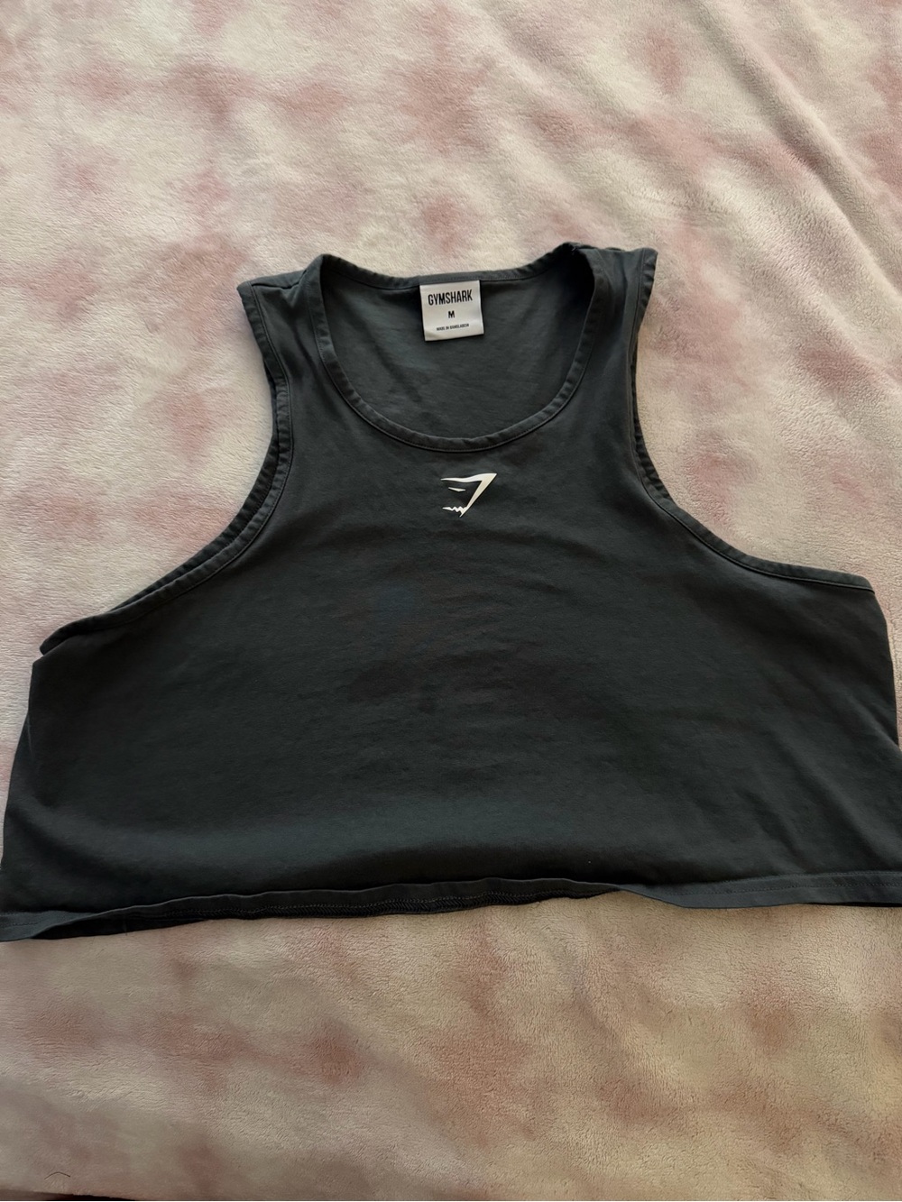 Gymshark Black Cropped Muscle Tank Top
